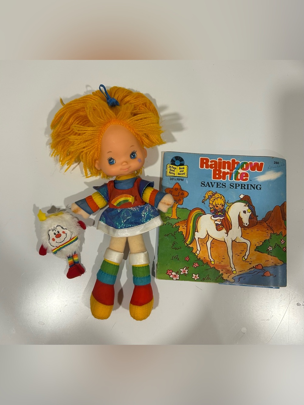 Vintage Rainbow Brite Lot (Doll, Sprite, Book & Vinyl)